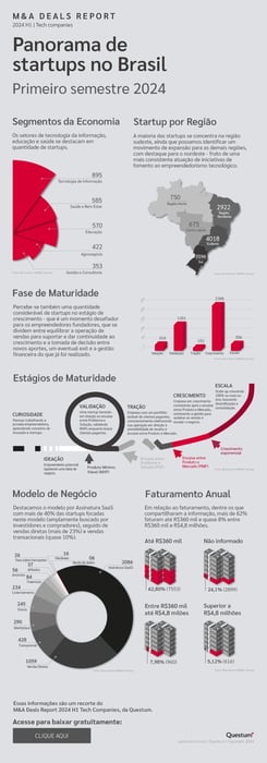 Panorama de Startups no Brasil - M&A Deals Report 2024 H1